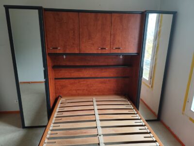 Lit 2 places avec armoire intégrée