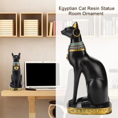 Statue de chat égyptien en résine